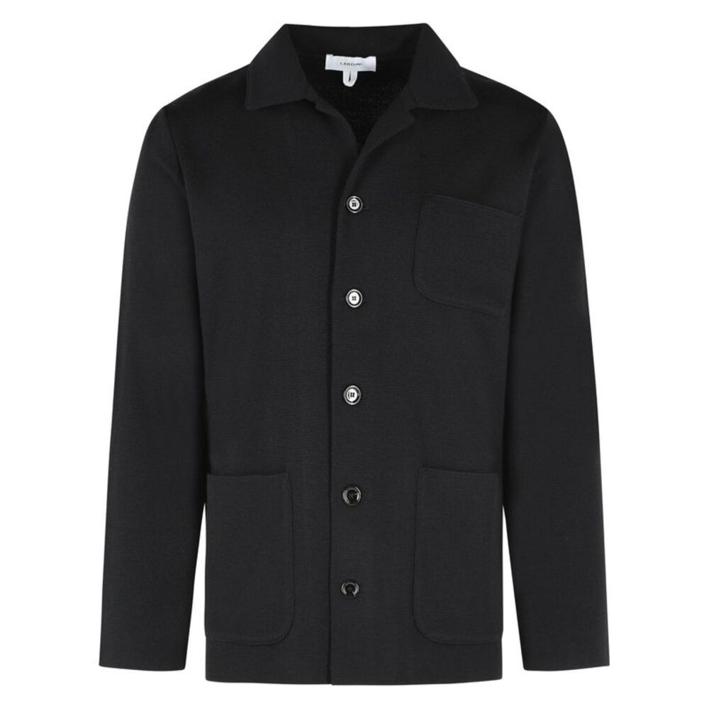 Lardini Black Wool Jacket Men